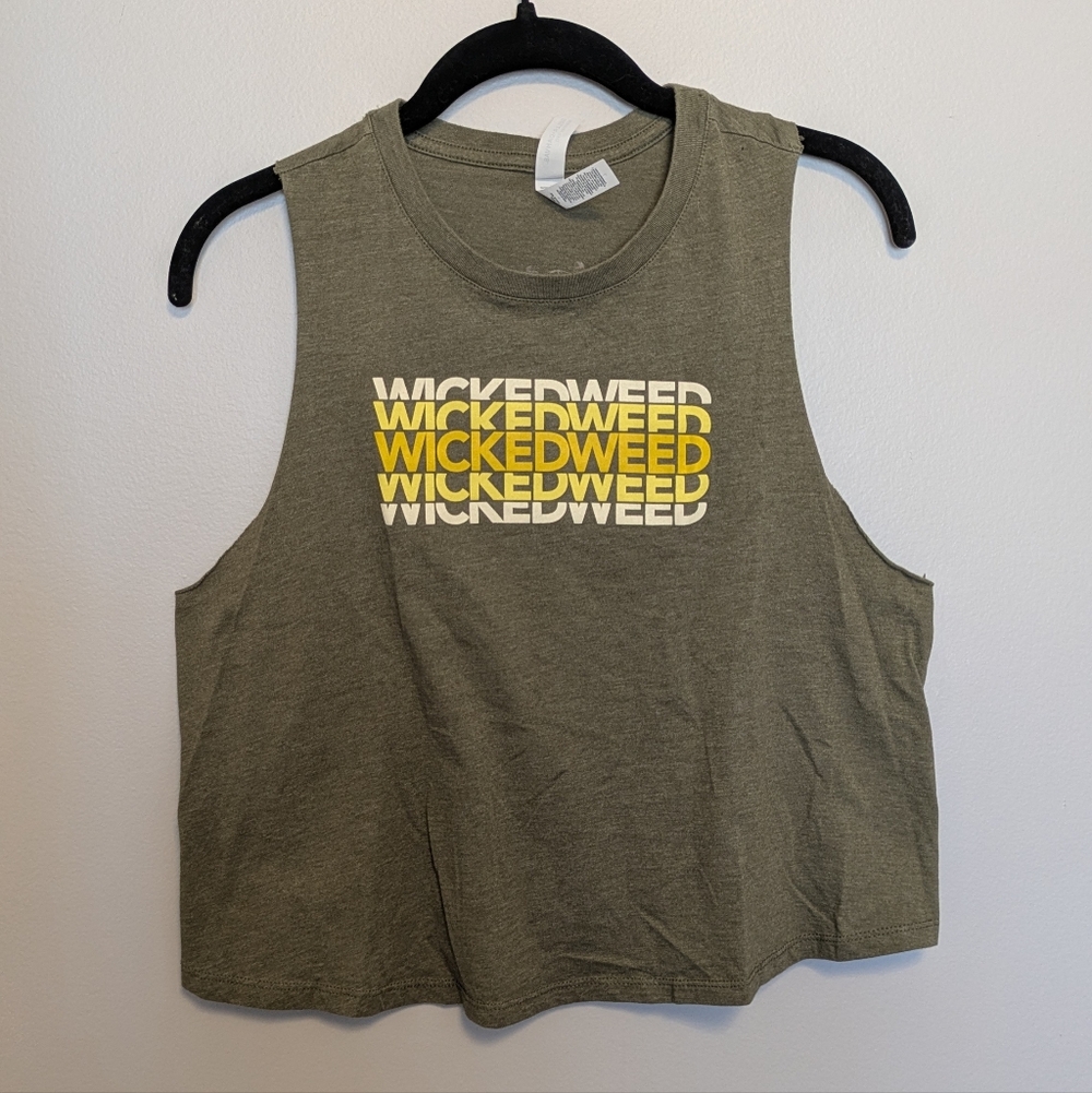 Wicked Weed Green Cropped Tank Top